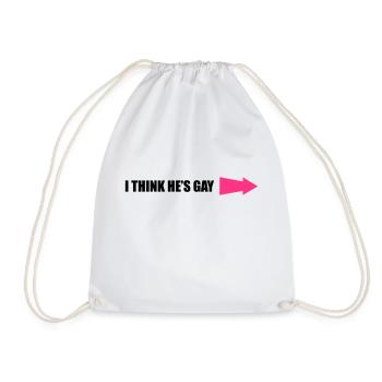 I Think He's Gay - Turnbeutel - Weiß - Vorne
