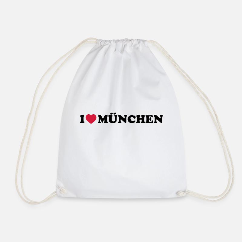 i love Munchen - Turnbeutel - Weiß