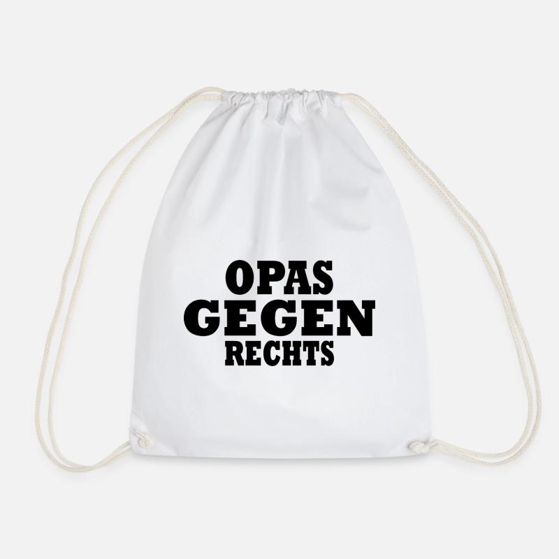 Opas gegen rechts - Turnbeutel - Weiß