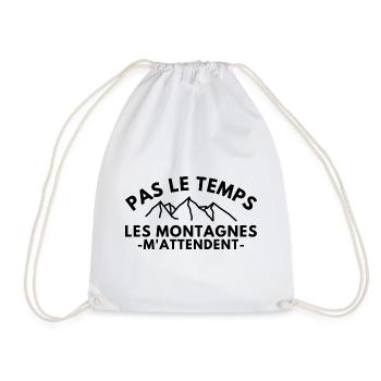 Pas le temps les montagnes m'attendent - Sac de sport léger - blanc - Devant