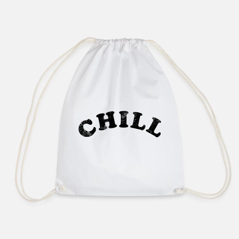 Chill chillen Retro - Turnbeutel - Weiß