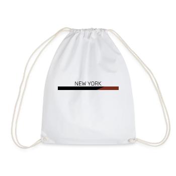 New York - Drawstring Bag - white - Front