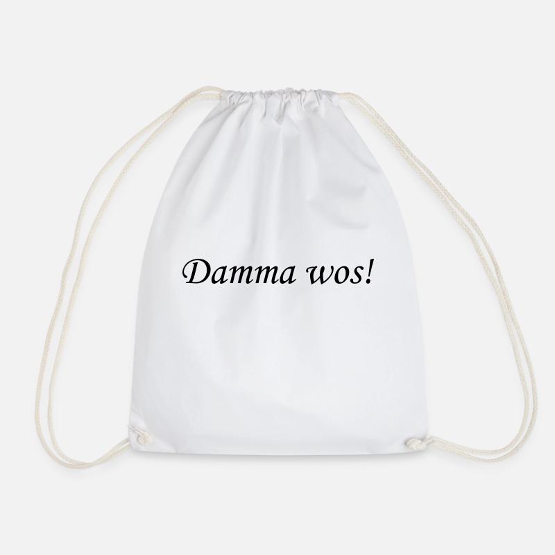 Damma wos! - Drawstring Bag - white