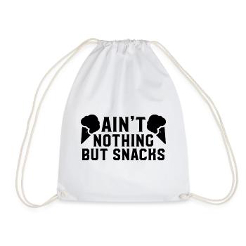 Ain't Nothing But Snacks - Drawstring Bag - white - Front