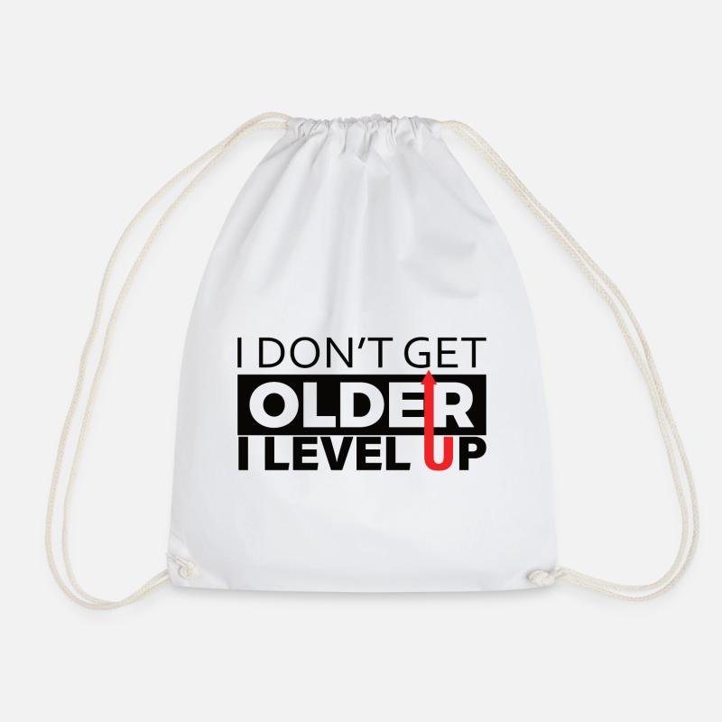 I Don't Get Older I Level Up - Gaming Spruch - Turnbeutel - Weiß