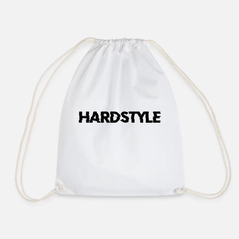 HARDSTYLE - Festival Techno Musik Raver Geschenk - Turnbeutel - Weiß