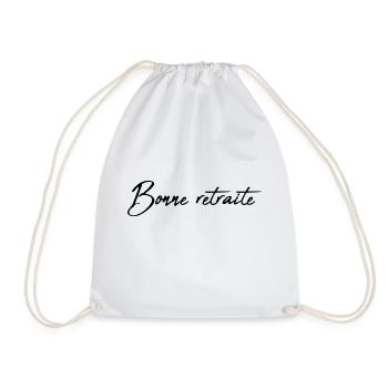 RETIREMENT. RETIREMENT. RETIRED. HAPPY RETIREMENT - Drawstring Bag - white - Front