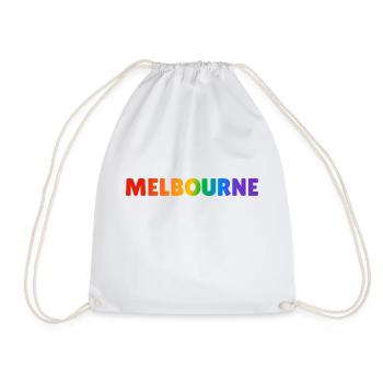 Melbourne Regenbogen LGBTQ Gay Pride - Turnbeutel - Weiß - Vorne