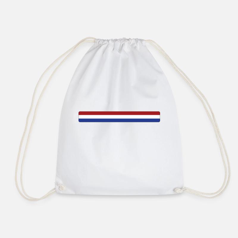Pays-Bas - Drawstring Bag - white