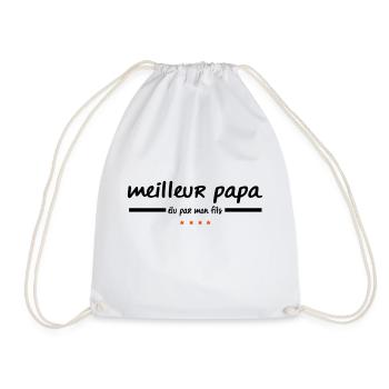 MEILLEUR PAPA élu par mon fils - Sac de sport léger - blanc - Devant