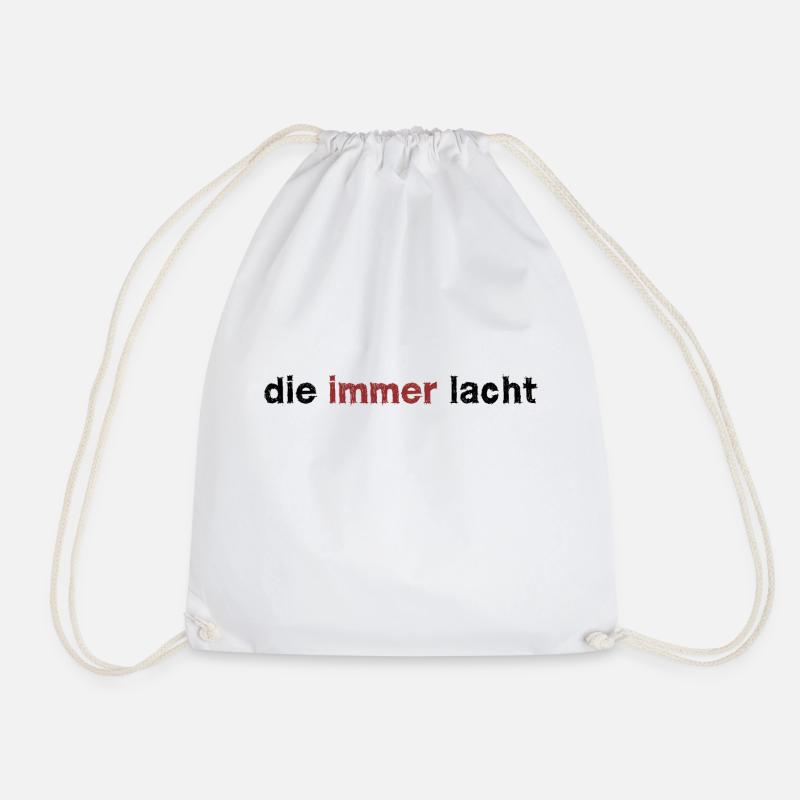 die immer lacht - Turnbeutel - Weiß