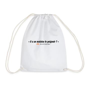 Il a un malaise le peignoir ? (b) - Sac de sport léger - blanc - Devant