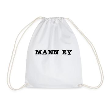 Mann ey - Turnbeutel - Weiß - Vorne