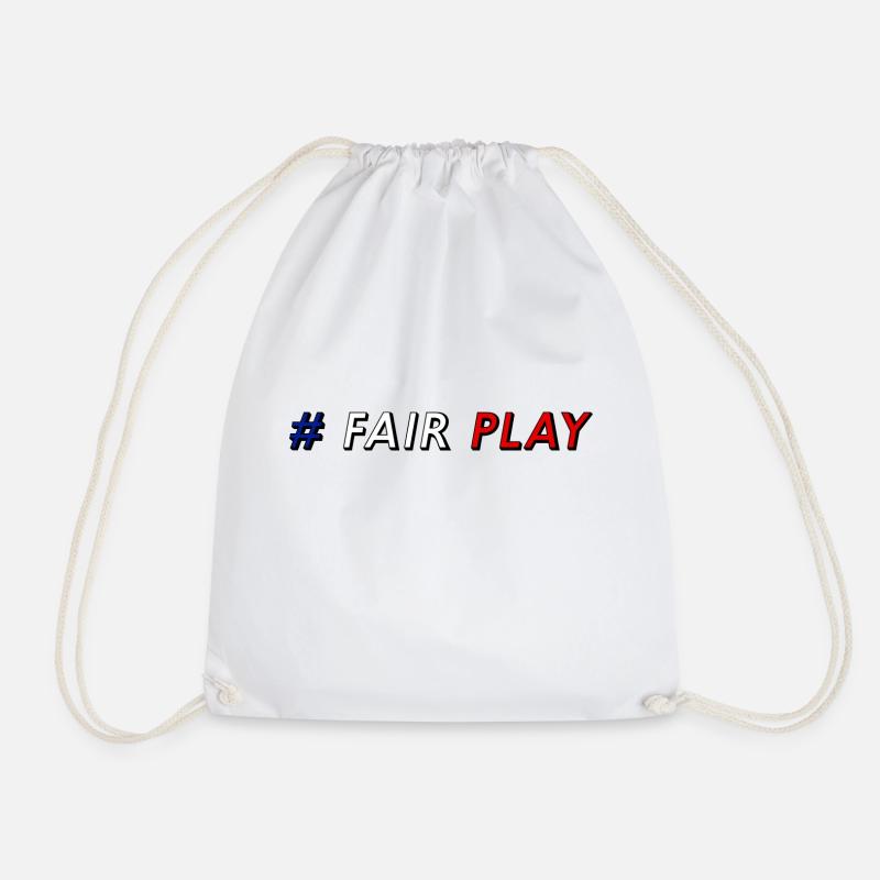 FAIR PLAY - Drawstring Bag - white