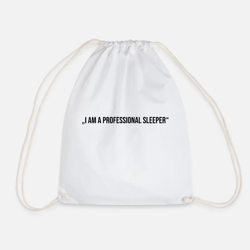 Mikalea Shiffrin merch skier - Drawstring Bag - white