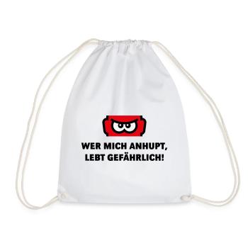 Wer Mich Anhupt, Lebt Gefährlich! (Auto / POS 3C) - Turnbeutel - Weiß - Vorne