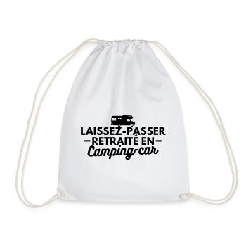 Laissez-passer retraité en camping-car - Sac de sport léger - blanc - Devant