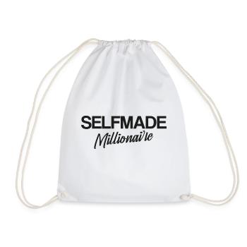 Selfmade Millionaire, imprimé sombre - Sac de sport léger - blanc - Devant