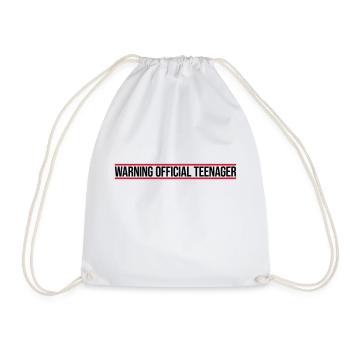 avertissement citation officielle d’adolescent - Sac de sport léger - blanc - Devant