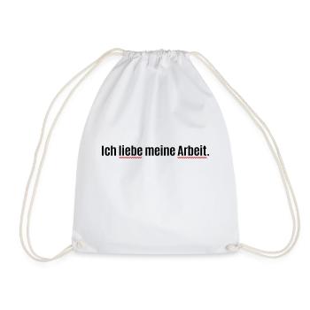 Ich liebe meine Arbeit - Fehler - Autokorrektur - Turnbeutel - Weiß - Vorne