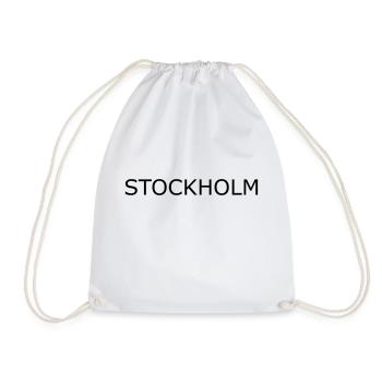 STOCKHOLM Geschenk - Turnbeutel - Weiß - Vorne
