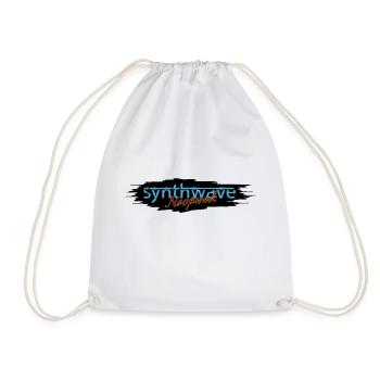 synthwave_neopunk - Drawstring Bag - white - Front