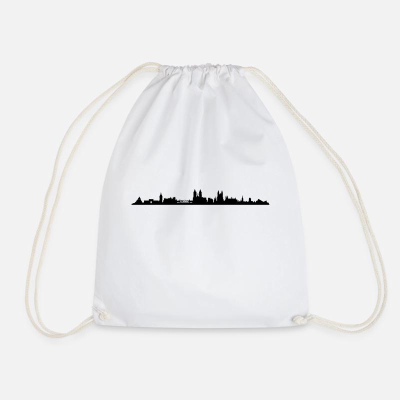 Skyline - Magdeburg - Turnbeutel - Weiß