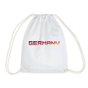 Team Germany Germany Colors Black Red Gold G - Drawstring Bag - white - Front