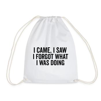 I came, I saw, I forgot what I was doing - Drawstring Bag - white - Front