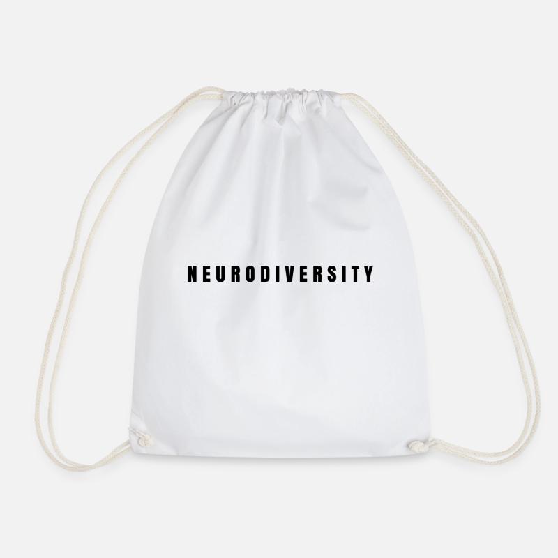 Neurodiversity - Diversity in Thinking Autism - Drawstring Bag - white