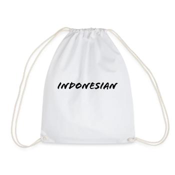 Indonesian - Drawstring Bag - white - Front