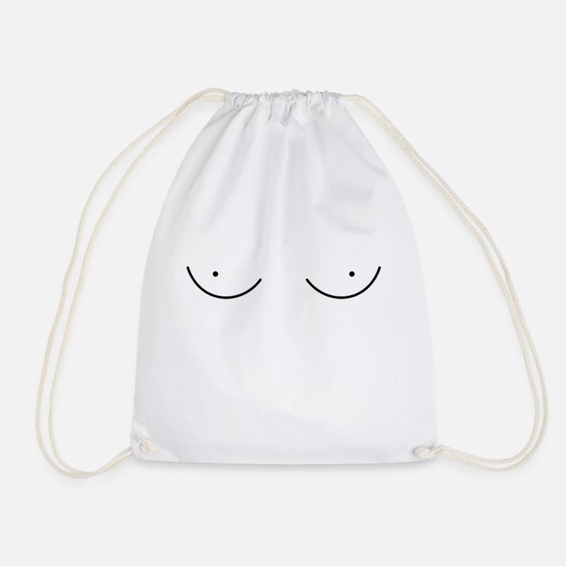 Titty - Drawstring Bag - white