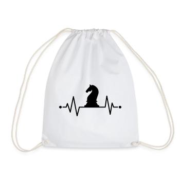 Battement de cœur d’échecs - Sac de sport léger - blanc - Devant