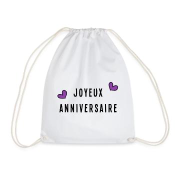 JOYEUX ANNIVERSAIRE. - Sac de sport léger - blanc - Devant