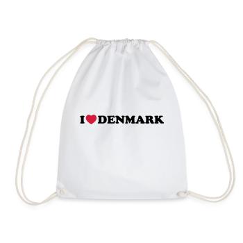 I love Denmark - Sac de sport léger - blanc - Devant