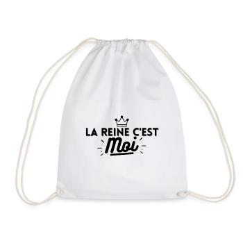 la reine c'est moi. t-shirt reine - Sac de sport léger - blanc - Devant