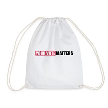 your vote matters Zitat - Turnbeutel - Weiß - Vorne