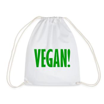 Vegan! - Turnbeutel - Weiß - Vorne