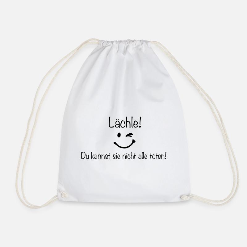 Lächle… - Turnbeutel - Weiß