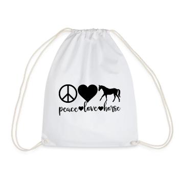 Cheval d’amour de paix - Sac de sport léger - blanc - Devant