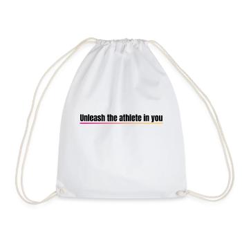 Unleash the athlete in you - Drawstring Bag - white - Front