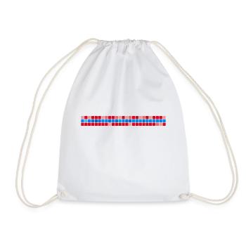 Strip Tile Mosaic - Drawstring Bag - white - Front