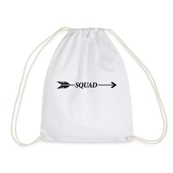 Squad Arrow - Drawstring Bag - white - Front