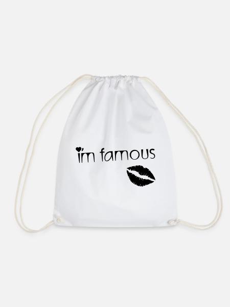 I'M FAMOUS - Drawstring Bag - white