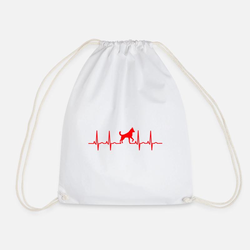 ekg hund - Turnbeutel - Weiß