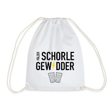 Pälzer Schorle Gewidder & Dubbegläser - Turnbeutel - Weiß - Vorne