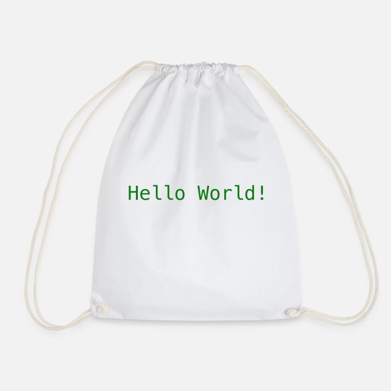 Hello World ! - Turnbeutel - Weiß