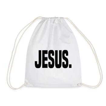 Jesus. - Drawstring Bag - white - Front