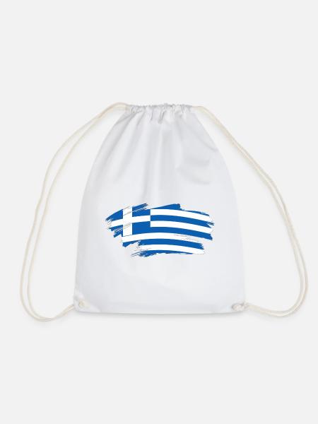 Greece - Griechenland - Flagge - Fahne - flag - Turnbeutel - Weiß