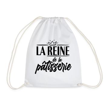teeshirt femme reine patisserie - Sac de sport léger - blanc - Devant